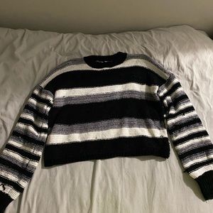 Woven hearts sweater